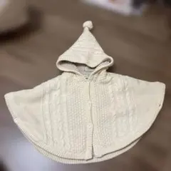 tete a tete/クリーム色 アウター 70-80cmポンチョ