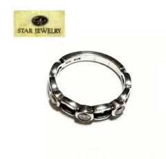 スタージュエリー STAR JEWELRY シルバー リング 指輪 ３ストーン