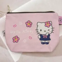 Hello Kitty ポーチ ピンク チェック柄