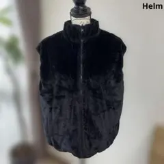 【しまむら Helm】2way リバーシブル ファーベスト M ブラック