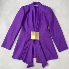希少デザイン✨[dae] パープル ジャケット 個性派 モードデザイン バックル