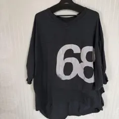 352pieces ロングスリーブTシャツ 七分袖 Y2K 黒ロンティー 平成 