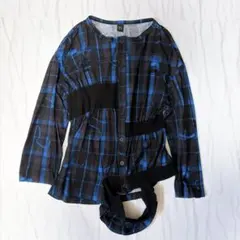 Y’s TWISTED CHECK DESIGN GATHER BLOUSEのサムネイル