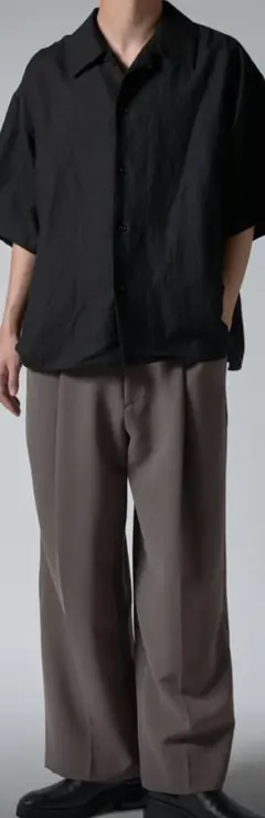 Lui's ワイドストレートパンツ グレー　裾上げ済