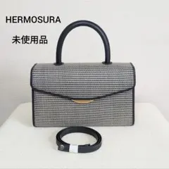 COMTESSE コンテス ホースヘア×レザー ジャッキー グレー ハンドバッグ