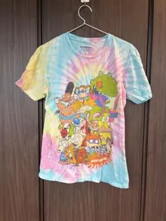 Nickelodeon タイダイ柄 キャラクターTシャツ S