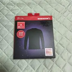 ②【新品】 UNIQLO 超極暖ヒートテッククルーネックT ブラック L