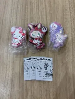メゾピアノ×ハローキティ　カプセルラバーマスコット3個セット