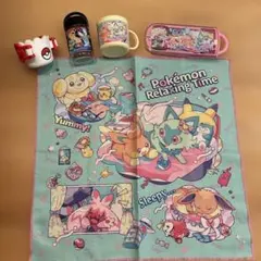 ポケモン　ポケモンセンター　カトラリー　ランチマット　コップ　おしぼり入れ