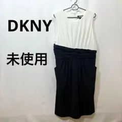 未使用　DKNY ノースリーブひざ丈ワンピース 12号
