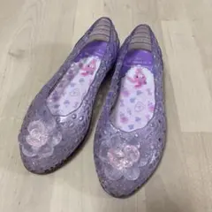 女の子 パープル グリッターサンダル 17cm