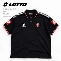 LOTTO ロット ポロシャツ L ブラック 刺繍ロゴ
