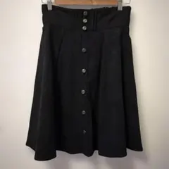 axes femme アクシーズファム フレアスカート バラ柄　ブラック