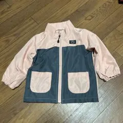 K.F.S. キッズ ジップアップジャケット ピンク×グレー