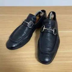 グッチ　ホースビットローファー　GG レザー　ブラック　40