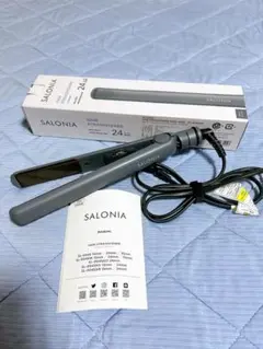 SALONIA ストレートヘアアイロン 24mm グレー