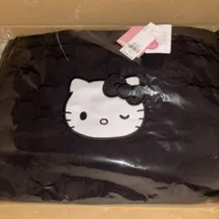 サンリオハウス　ハローキティ　ハートキルティング　トートバッグ　ブラック　大のサムネイル