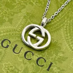 【希少】GUCCI　トレードマーク　キー　ネックレス　シルバー×エナメル 希少】GUCCI トレードマーク キー ネックレス シルバー×エナメル