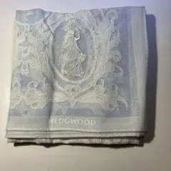Wedgwood 薄い青 ハンカチ刺繍入り