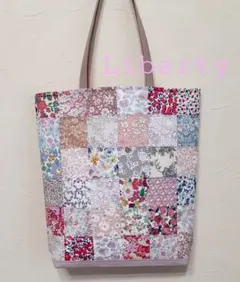 専用です☆ハンドメイド Liberty パッチワーク トートバッグ くすみピンク