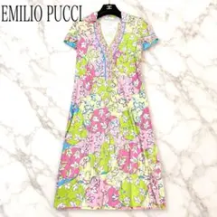 EMILIO PUCCI 花柄ワンピース 2026年最新】EMILIO PUCCI 柄：花柄 レディース 半袖ひざ丈ワンピース