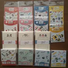 古川紙工×文房具メーカー　ぺんてる　ZEBRA PILOT 猫 15点セット