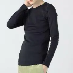 マカフィー　ブラッシュドコットン クルーネックプルオーバー　ネイビー