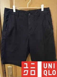 ユニクロ　チノハーフパンツ　短パン　S ネイビー　紺