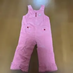 Miki House ピンク コーデュロイオーバーオール