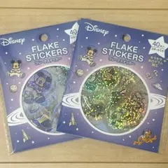【新品・未使用】ディズニーフレークステッカー 40枚入り ホログラム