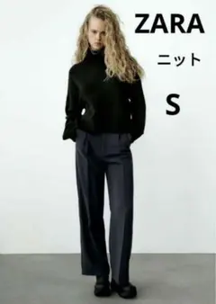 ZARA タートルネックニット S ブラック