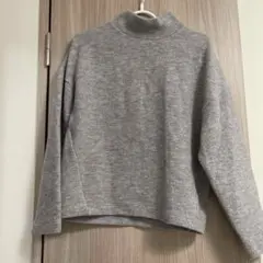 SLY STANDARD ハイネック ショート丈 ニット グレー フリーサイズのサムネイル