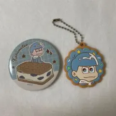 おそ松さん　トレーディングラバーキーホルダー　缶バッジ