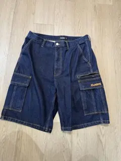 XLARGE ダークデニム カーゴショートパンツ 36