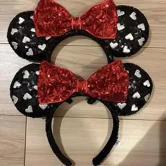 ディズニー　ミニーカチューシャ　スパンコール