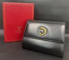 【希少】Cartier パンテール 三つ折り財布 黒