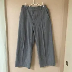 ユニクロ　ブラッシュドジャージーワイドパンツ　M グレー