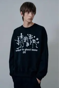 OY オーワイ スカルファミリー スウェット トレーナー ブラック