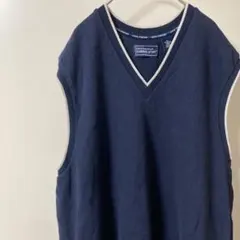 A*K様 ⑨ネイビー Vネック ノースリーブ ベスト XLサイズ