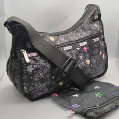 レスポートサック ハワイ限定 ルプティブーケ ショルダーバッグ ポーチ 花柄 黒