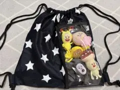 星柄バッグ ナップサック ぬいぐるみ収納
