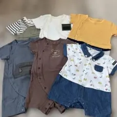 ベビー　半袖前開きロンパース　70 80センチ　まとめ売り