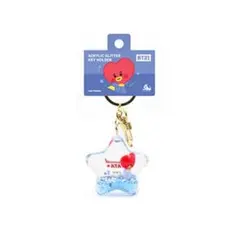 【美品】 BT21 アクリルグリッターキーホルダー TATA BTS テテ
