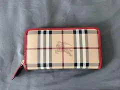 新品　Burberry 長財布　赤