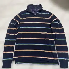 TOMMY HILFIGER ネイビー スリムフィット ポロシャツ S/P