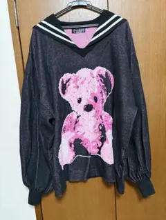 TRAVAS TOKYO クマプリント セーラー 襟 ニットのサムネイル