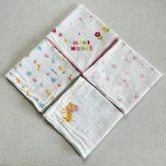 ミキハウス　ガーゼタオル4枚セット
