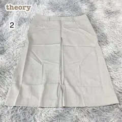 セオリー【M】膝丈スカート 台形 ナチュラル オフィス 日本製 ストレッチ