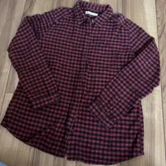 ★ 赤×黒 ギンガムチェック 長袖シャツ ★