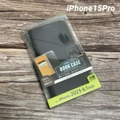 新品未使用iPhone15Pro手帳型ケース　ブラック×オレンジ　定価3970円